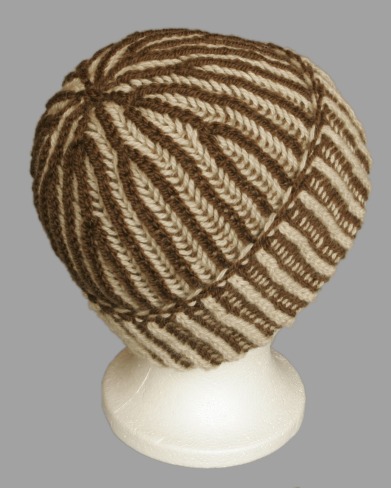 Circular Bicolour Prime Rib (Brioche) Free Hat Pattern