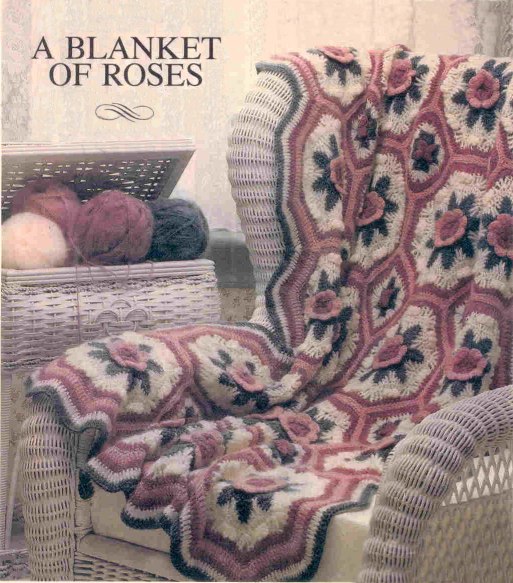 A Blanket of Roses crochet afghan